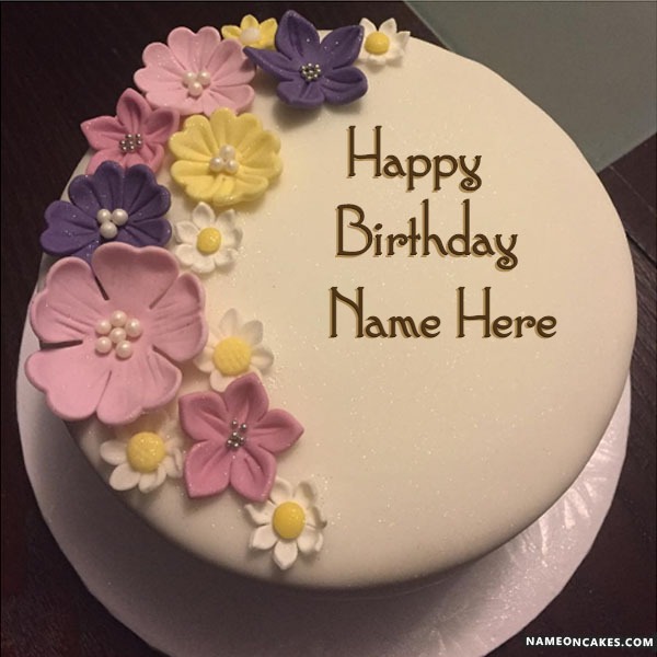 Happy Birthday Name On Cake