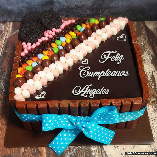 Feliz Cumpleanos Angeles Imagenes De Pastel