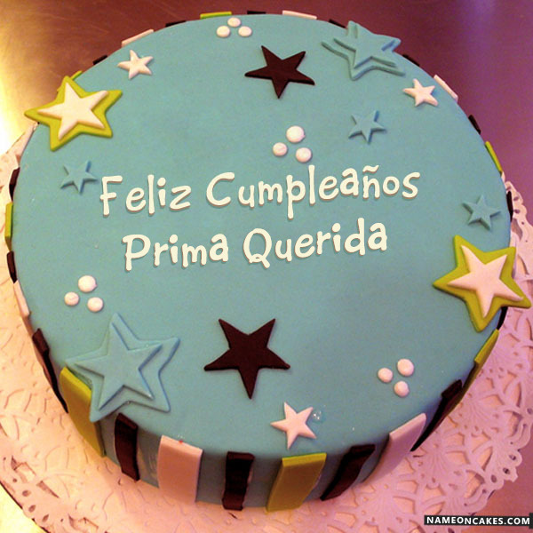 Feliz cumpleaños prima querida Imágenes de pastel